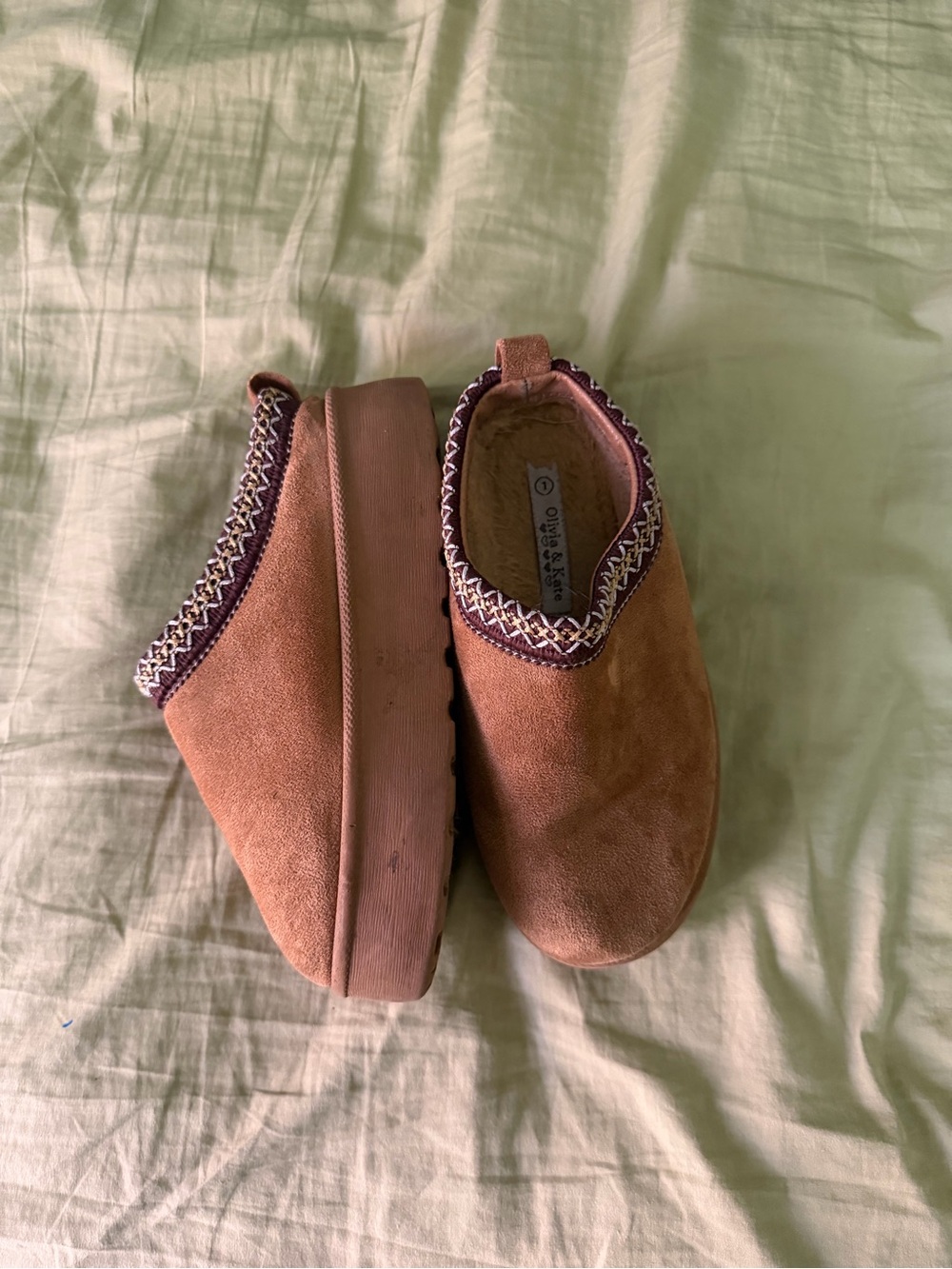 Kids Slip-On Casual Shoes in Tan